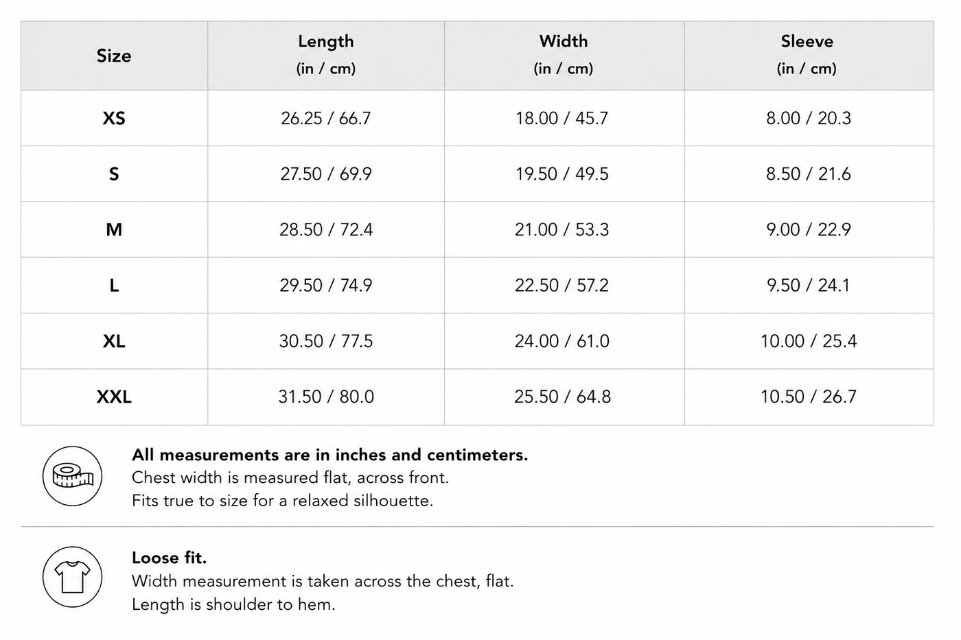 Size Guide